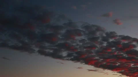 Dramatic Cloudscape Sunset PanR Stock Footage 12428953