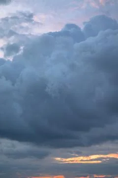 Dramatic Cloudscape at Sunset 스톡 사진