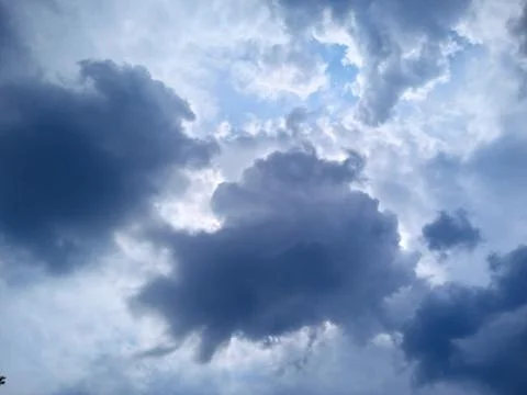 Dramatic the cloudy blue sky Stock Photos