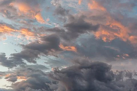 Dramatic cloudy sky as abstract background Stock Photos