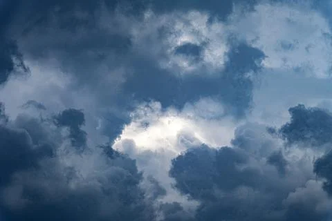 Dramatic cloudy sky as abstract background. Stock Photos