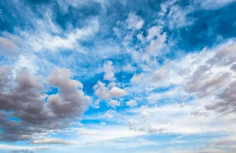 Dramatic cloudy sky background Stock Photos