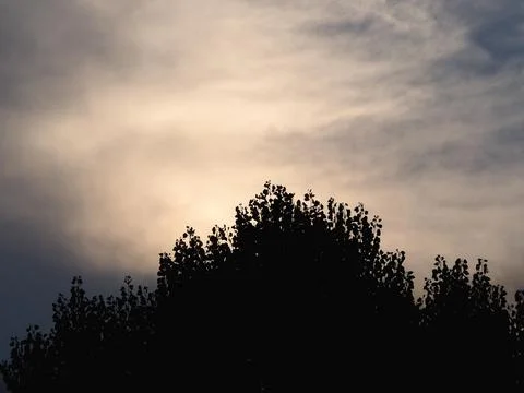 Dramatic cloudy sky background Stock Photos
