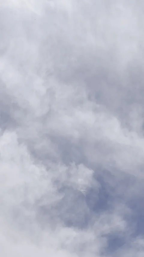 Dramatic Cloudy Sky Background With Soft Moving Clouds in Daylight Stock Footage 334684353