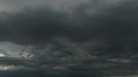 Dramatic cloudy sky, dark rainstorm clouds moving, scenic cloudscape Stock Footage 130084730