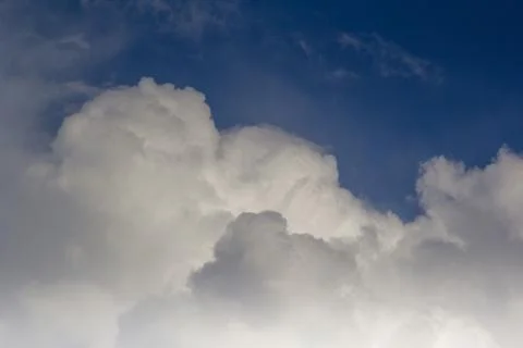 Dramatic cloudy sky. Fluffy clouds. Stock Photos