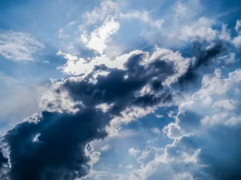 Dramatic cloudy sky Stock Photos