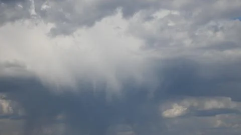 Dramatic cloudy sky in rainy windy weather Stock Photos