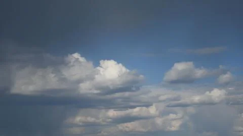 Dramatic cloudy sky in rainy windy weather Stock Photos