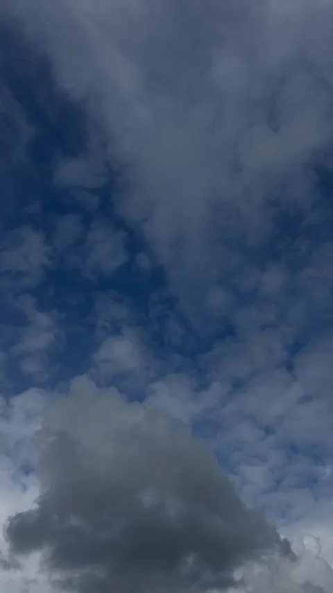 Dramatic Cloudy Sky with Sunlight Over the Netherlands Atmospheric Cloudscape Video stock 343001318