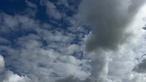 Dramatic Cloudy Sky with Sunlight Over the Netherlands Atmospheric Cloudscape Stock-Footage 343001481