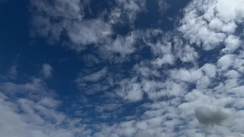 Dramatic Cloudy Sky with Sunlight Over the Netherlands Atmospheric Cloudscape Stock-Footage 343001541
