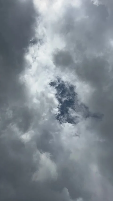 Dramatic Cloudy Sky with Sunlight Over the Netherlands Atmospheric Cloudscape Stock-Footage 343001620