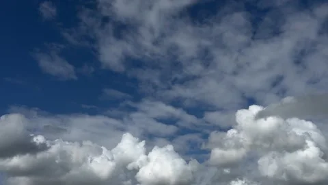 Dramatic Cloudy Sky with Sunlight Over the Netherlands Atmospheric Cloudscape 스톡 동영상 343001640