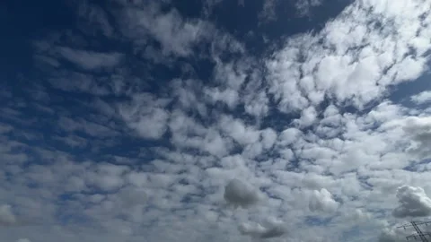 Dramatic Cloudy Sky with Sunlight Over the Netherlands Atmospheric Cloudscape Stock-Footage 343001710