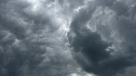 Dramatic Cloudy Sky with Sunlight Over the Netherlands Atmospheric Cloudscape Stock Footage 343001754