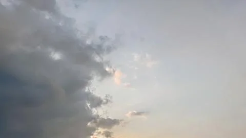 Dramatic Cloudy Sky Sunset Background Stock Photos