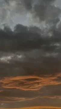 Dramatic cloudy sky at sunset Stock Photos