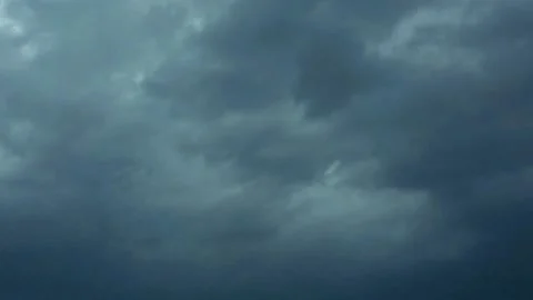 Dramatic cloudy storm sky with lighting Stock Footage 140433956