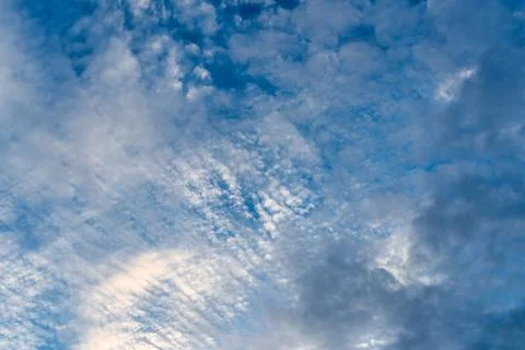 Dramatic cloudy sunset sky. Stock Photos
