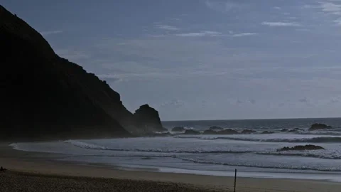 Dramatic Coastal Cliffs and Waves in Sagres, Algarve, Portugal Stock Footage 309997321