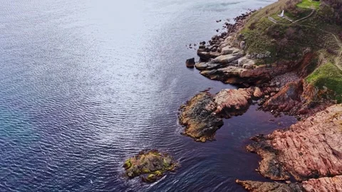 Dramatic coastal landscape captured from above in Bulgaria Stock Footage 321490185