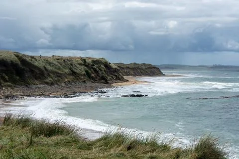 Dramatic Coastal Landscape with Cliffs and Waves Stock Photos