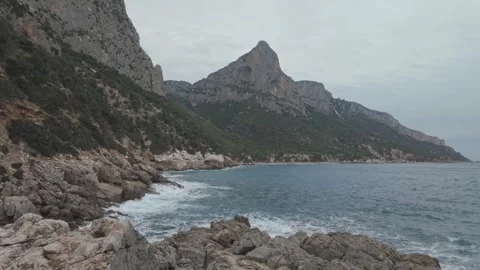 Dramatic Coastal View Of Pedra Longa Rock Formation In Sardinia Italy Stock Footage 337563261