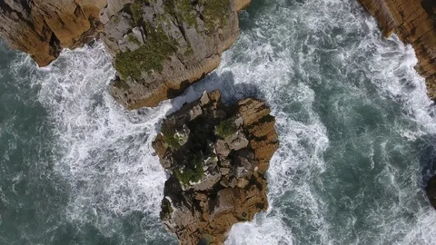 Dramatic Coastline Aerial Stock Footage 111250495