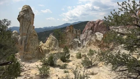 Dramatic Colorado Rock Formations 4 Stock Footage 93970958