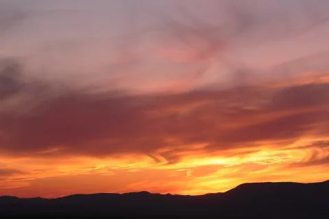 Dramatic colorful sunset Stock Photos