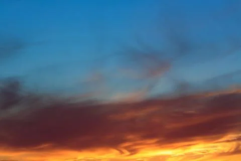 Dramatic colorful sunset Stock Photos