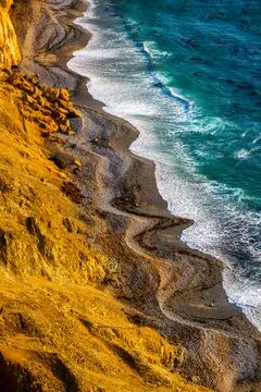 Dramatic Colors and Textures At Paracas National Reserve Stock Photos