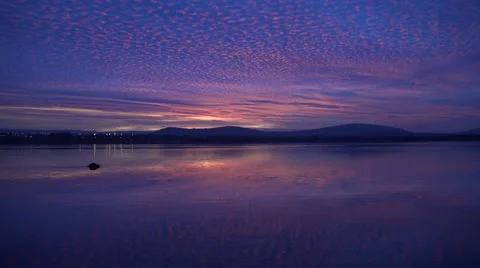 Dramatic Columbia River Sunset Stock Footage 46605264