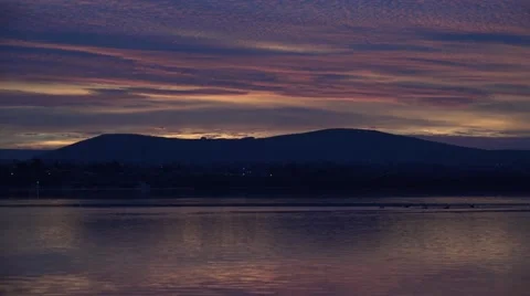 Dramatic Columbia River Sunset Stock Footage 46605331