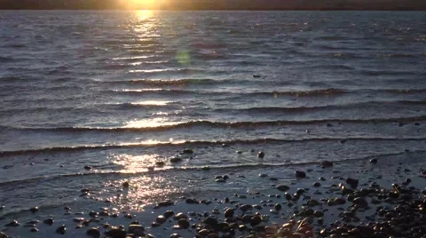 Dramatic Columbia River Sunset Stock Footage 52789971