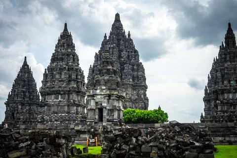 Dramatic concept of Prambanan Temple Stock-Fotos