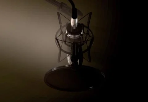 Dramatic Condenser Microphone Illustrazione stock