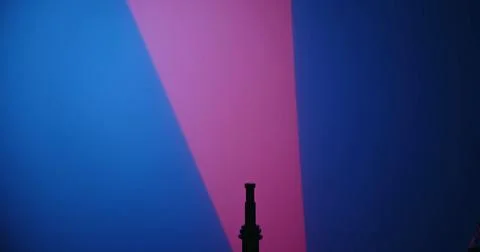 Dramatic Contrast of Blue and Pink Light Illustrazione stock