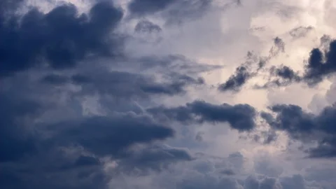 Dramatic Cumulonimbus Thunderstorm Clouds Building in Timelapse Stock Footage 341811111