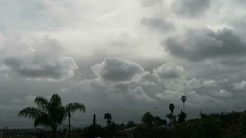 Dramatic Cumulus clouds form and dissipate￼  time lapse. Stock Footage 118850757