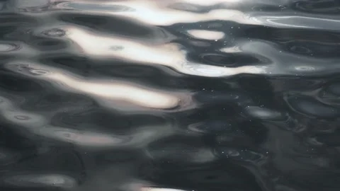 Dramatic dark blue water surface wave sun light vibrant glow closeup. Stormy Stock Footage 168422133