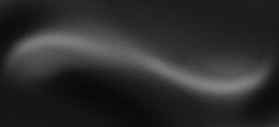 Dramatic dark charcoal background showcasing smooth curve metallic wave, so.. Illustrazione stock