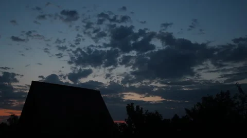 Dramatic Dark Clouds In The Evening Sky Stock Footage 315054374