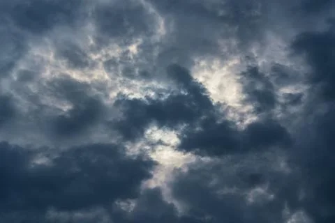 Dramatic dark clouds Stock Photos