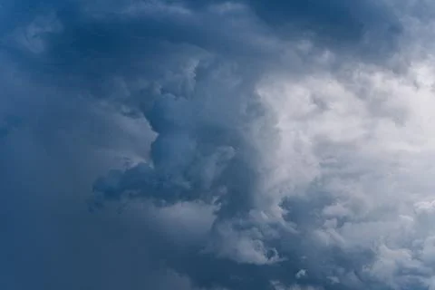 Dramatic Dark Clouds in Stormy Sky Stock Photos