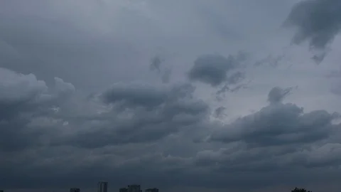 Dramatic Dark Clouds Timelapse 1080p 23.976fps As storm approaches Stock Footage