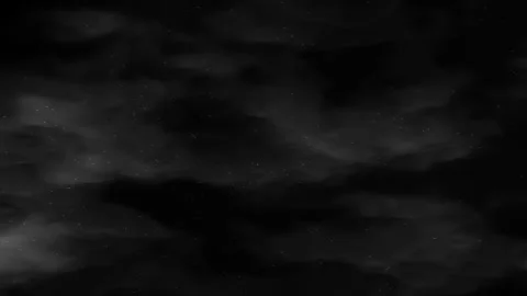 Dramatic Dark Cloudy Background with Subtle White Smoke and Particle Effect Vidéo 312101156