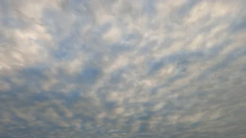 Dramatic dark gray cloud n puffy fluffy cloudscape on sunrise or sunset sky Stock Footage 146736662