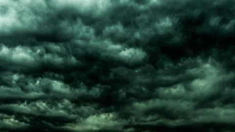 Dramatic dark sky and clouds. Cloudy sky background. Black sky before thunder Stock-Fotos